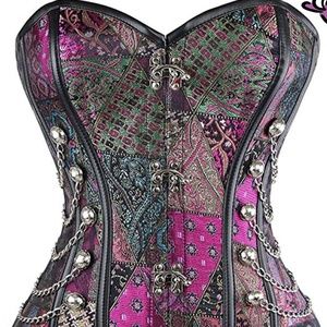 Vintage Corset - Steampunk Gothic Steel Boned